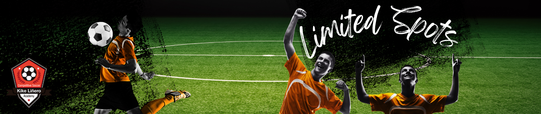 Portada de Facebook Fútbol Deportes Dinámico Naranja Verde (1900 x 400 px)